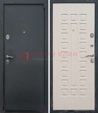 Черная металлическая дверь с порошковым покрытием ДП-101 в Апрелевке